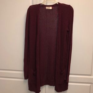 Burgundy cardigan
